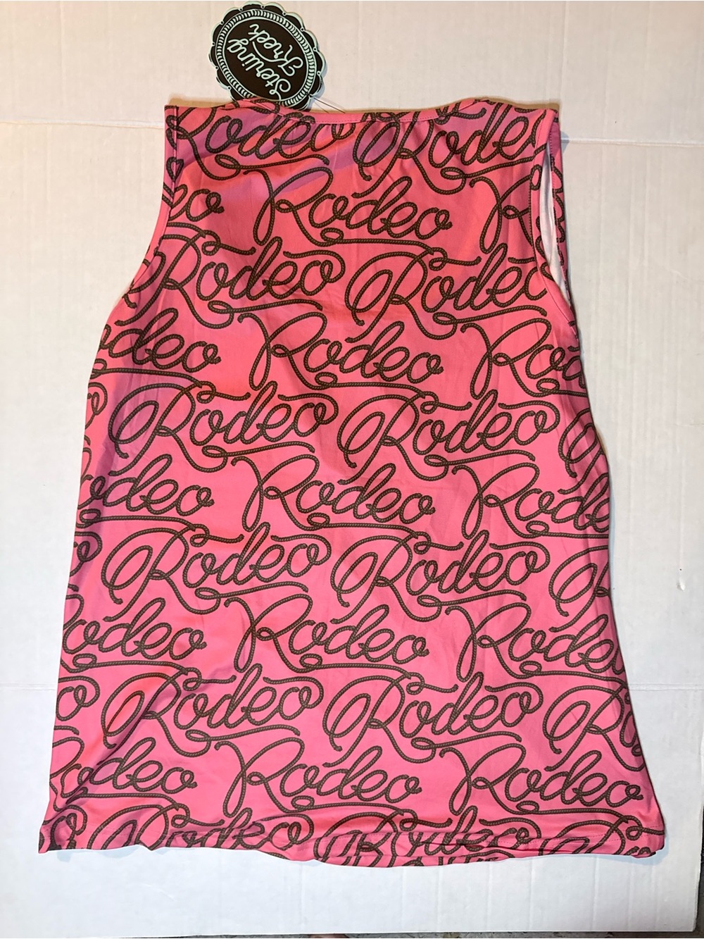 Rodeo Script Pink Tank Top - Picture 3 of 3